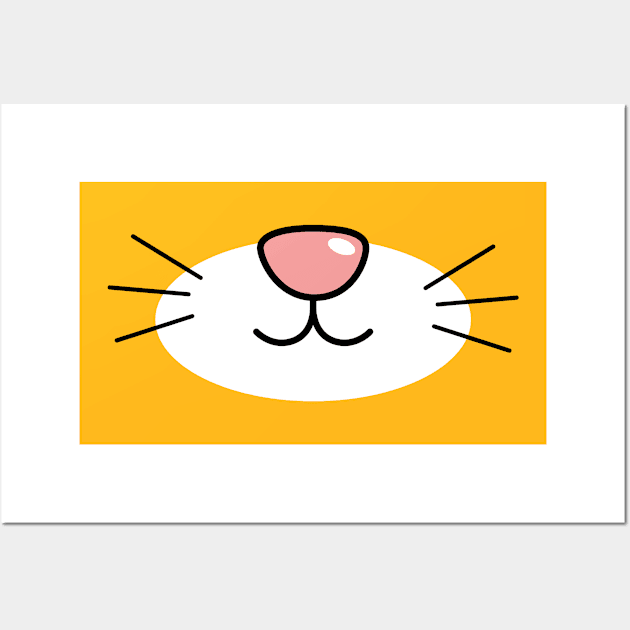 Smiling kitten face Wall Art by OrtegaSG